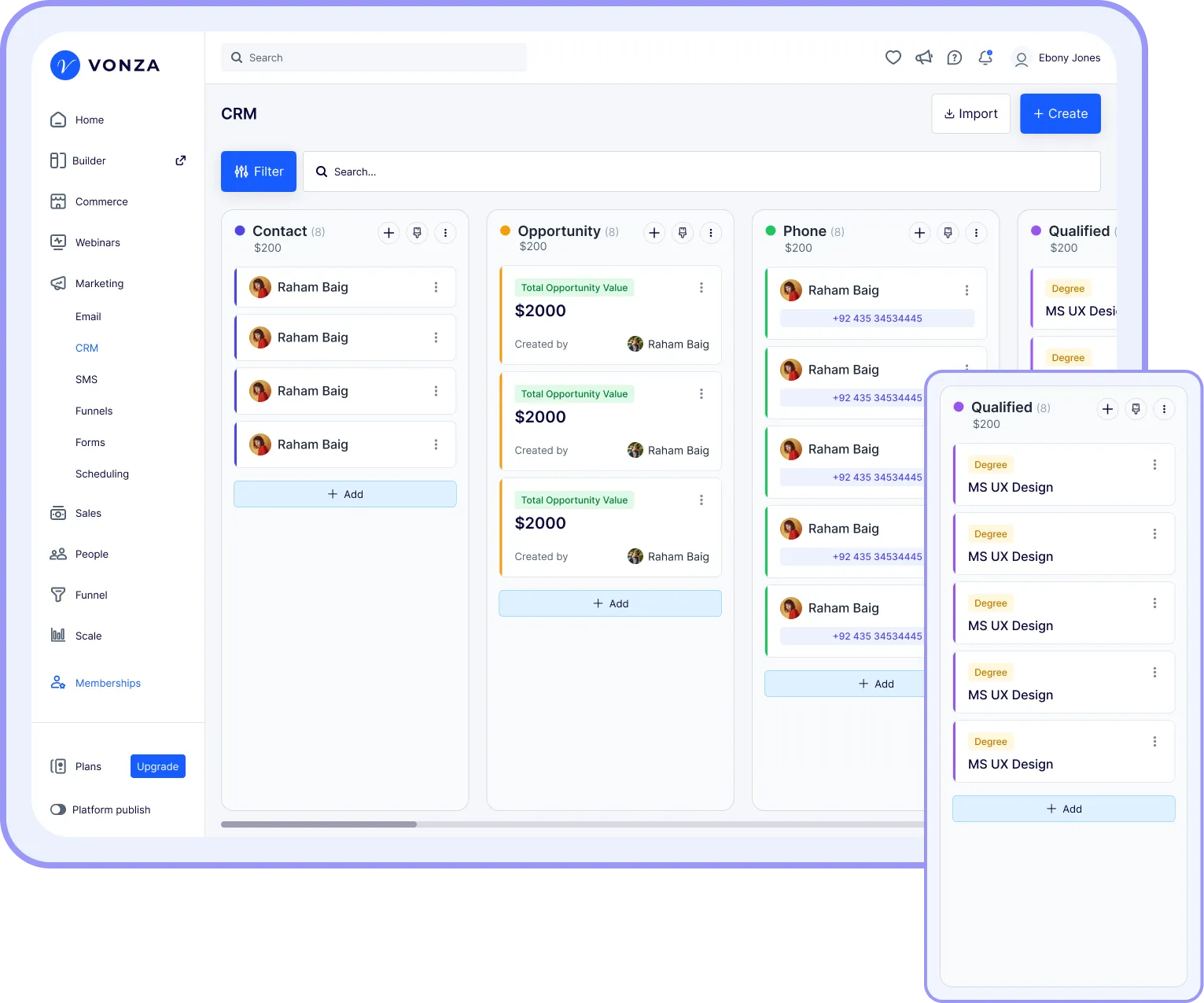 Vonza All in One Platform